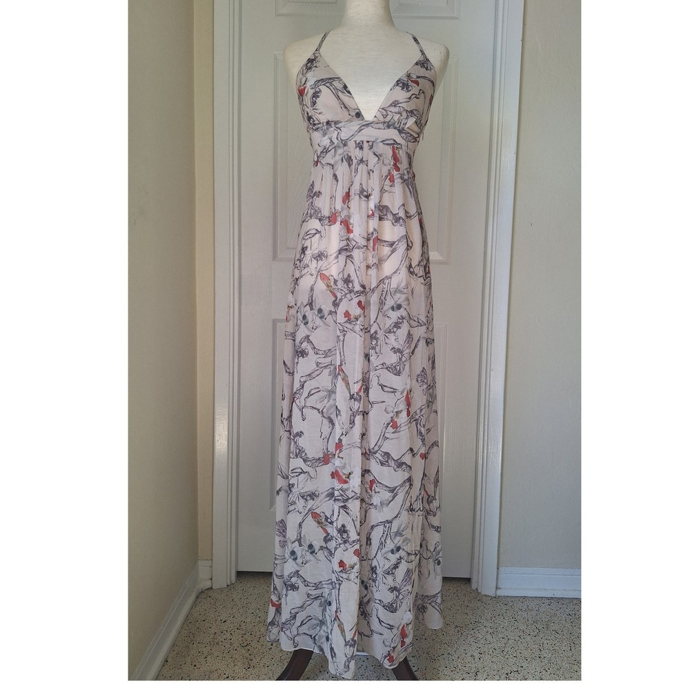 Ted Baker London Floral Branch Print Halter Maxi Dress